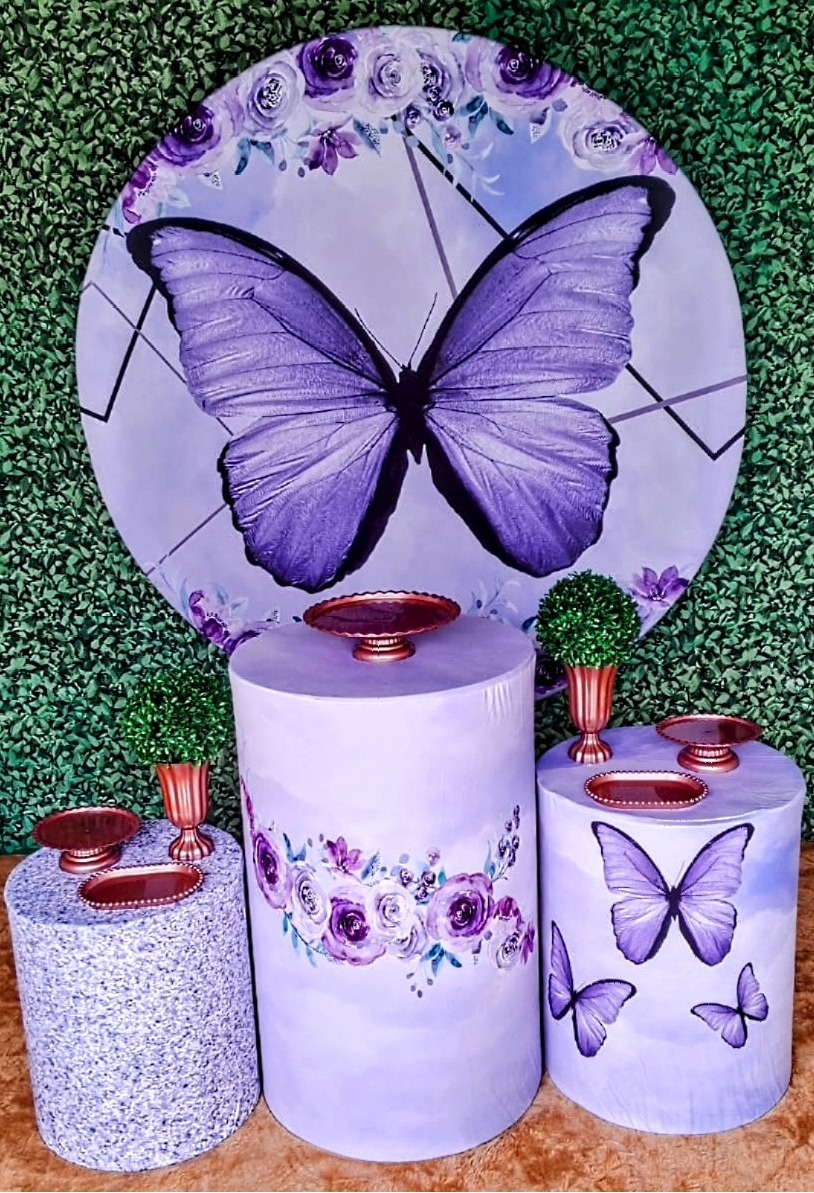 Borboleta Lilas - Sua Festa Pegue e Monte