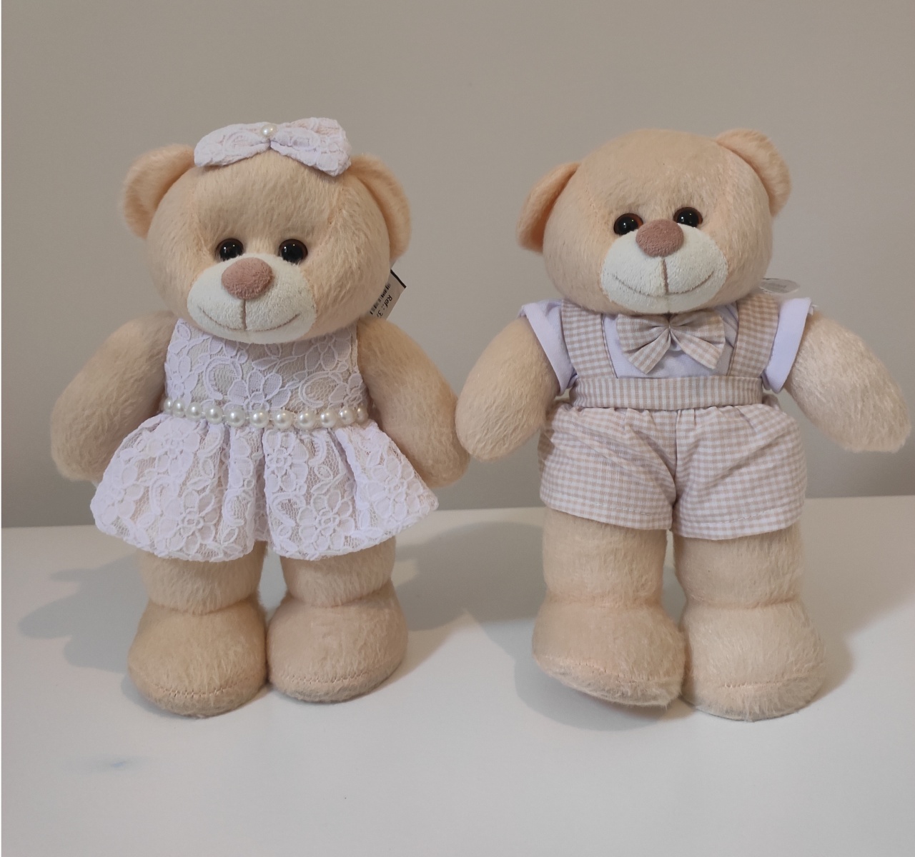 Casal Urso Cha Revelaçao 20Cm - KI.FESTA.DECORACOES