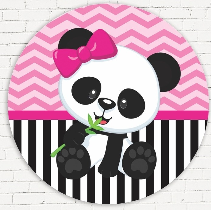 Panda Rosa 150X150 - KI.FESTA.DECORACOES