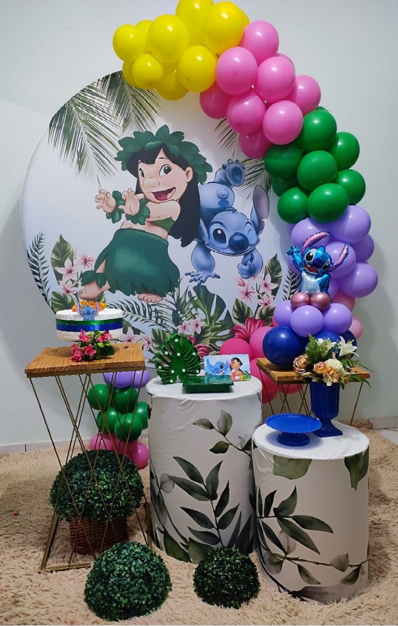 Stilch Lilo 150X150 - KI.FESTA.DECORACOES