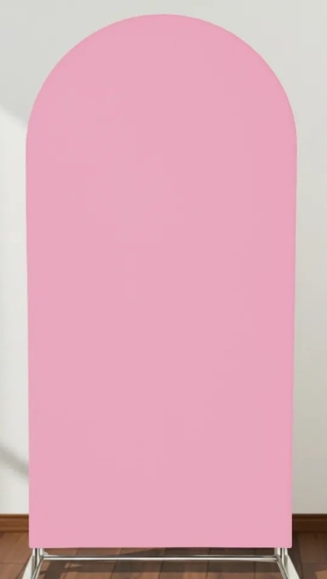 Painel Romano Rosa Liso Bebê  - KI.FESTA.DECORACOES
