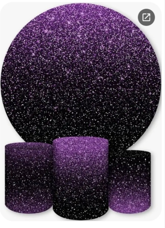 Painel Roxo Com Sublimação Glitter - KI.FESTA.DECORACOES