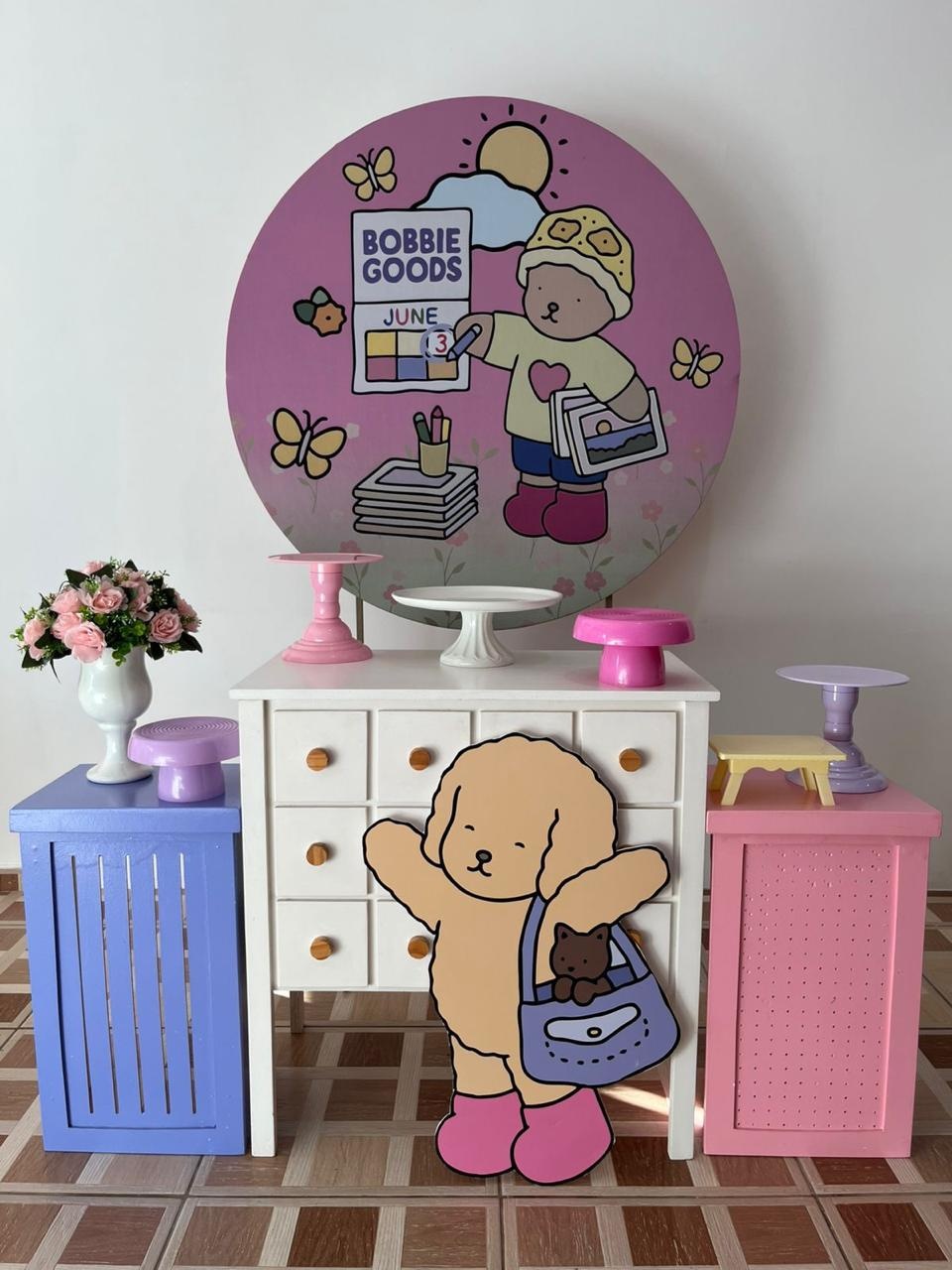 Bobbie Goods Rosa 3 Mesas - Ingryd monteiro festas