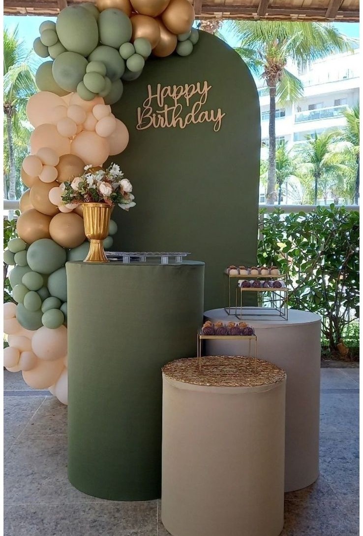 Aniversário Verde E Creme Cod. 1592 - Ateliê by Deise festas 