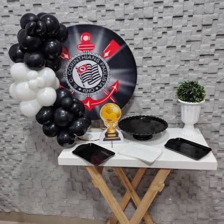 Mini Kit de Mesa Corinthians - Ateliê by Deise festas 