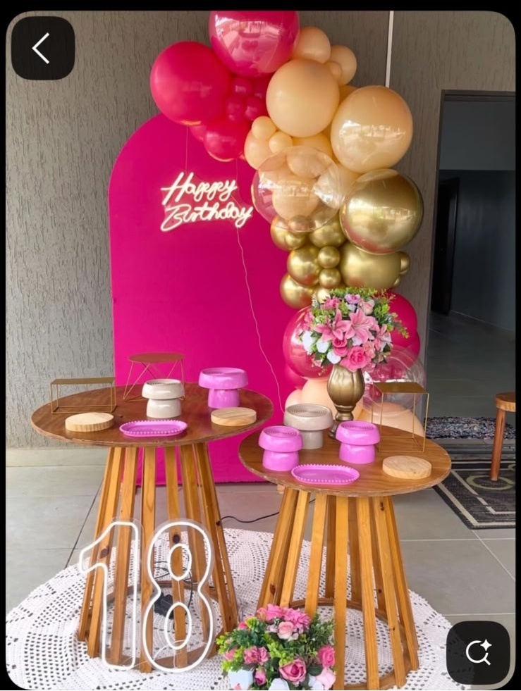 Aniversario Pink E Creme Cod.872 - Ateliê by Deise festas 