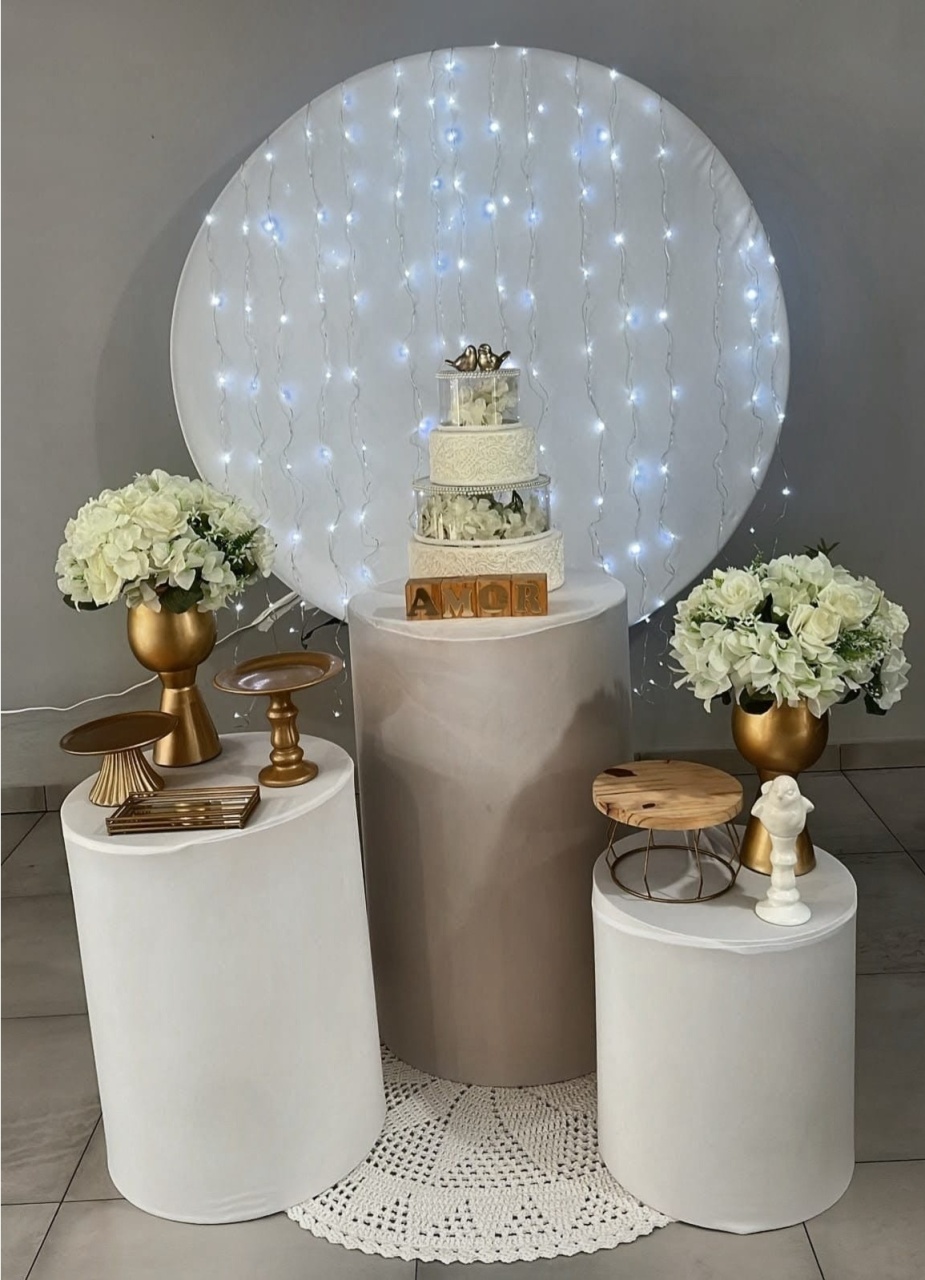 Branco\Creme Com Led Cod.1537 - Ateliê by Deise festas 