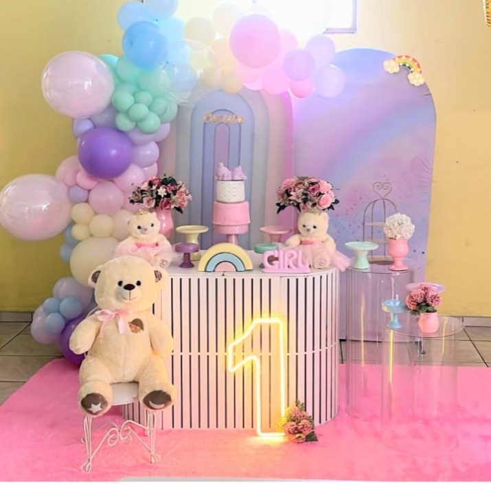 Chá de Bebe Arco Iris Com Ursinhos Cod.1637 - Ateliê by Deise festas 
