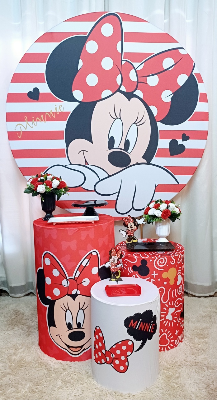 Minnie Vermelha - Bronze   - Pegue&Monte Graça Decor♡