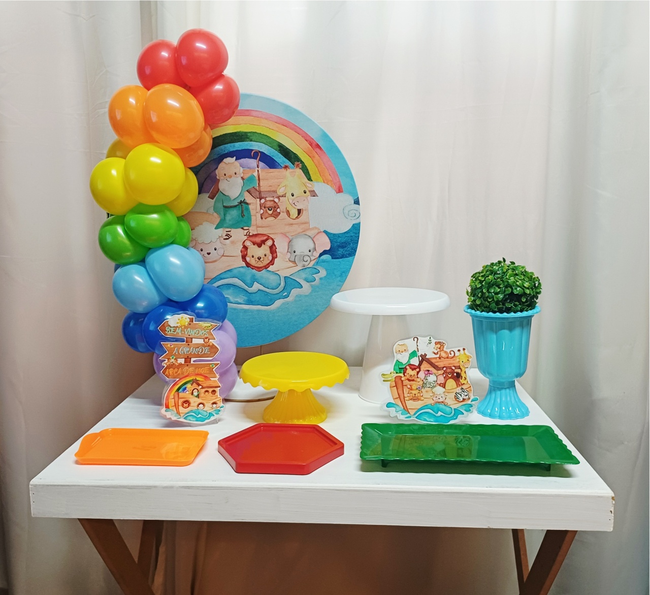 Arca de Noé - "Só Pra Um Bolinho" - Mesa Pronta, Só Festejar - Pegue&Monte Graça Decor♡