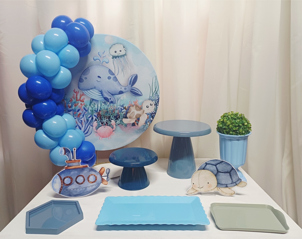 Fundo Do Mar (Menino) - "Só Pra Um Bolinho" - Sua Mesa, Seu Estilo - Pegue&Monte Graça Decor♡