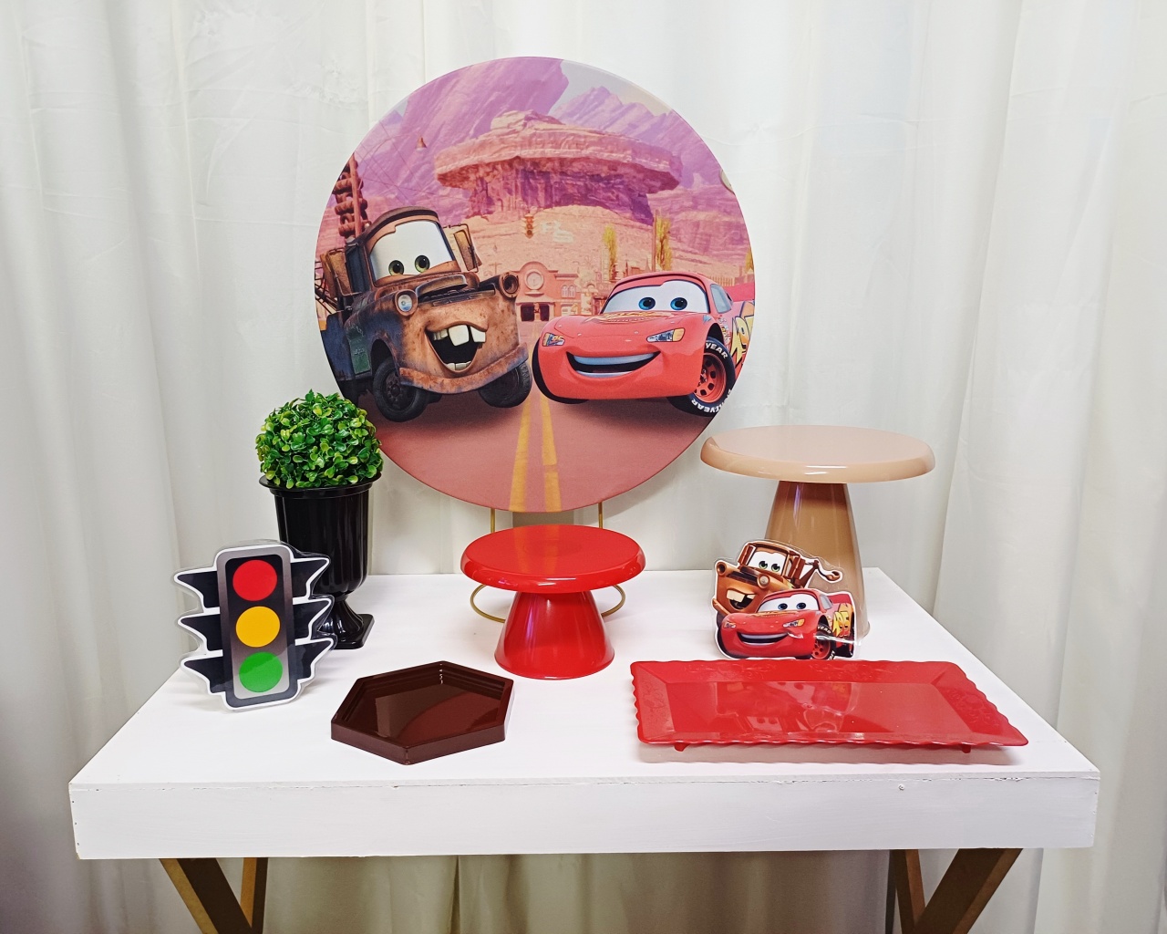 Carros  - "Só Pra Um Bolinho" - Mesa Pronta,  Só Festejar    - Pegue&Monte Graça Decor♡