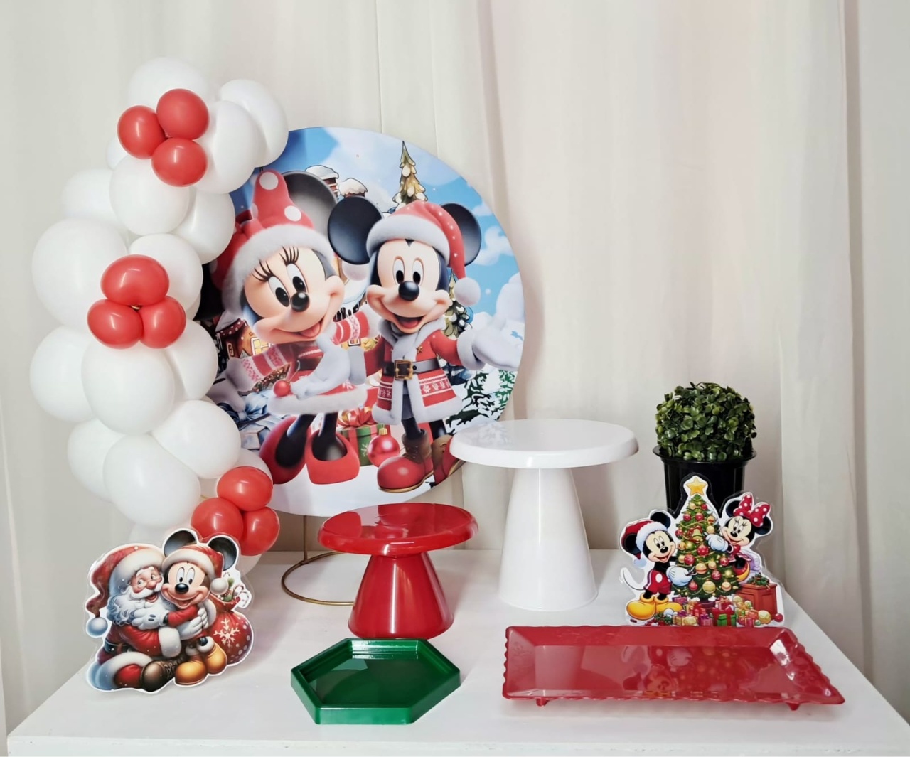 Natal Mickey E Minnie - "Só Pra Um Bolinho" - Sua Mesa, Seu Estilo - Pegue&Monte Graça Decor♡