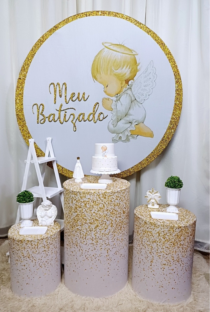 Batizado -Prata - Pegue&Monte Graça Decor♡
