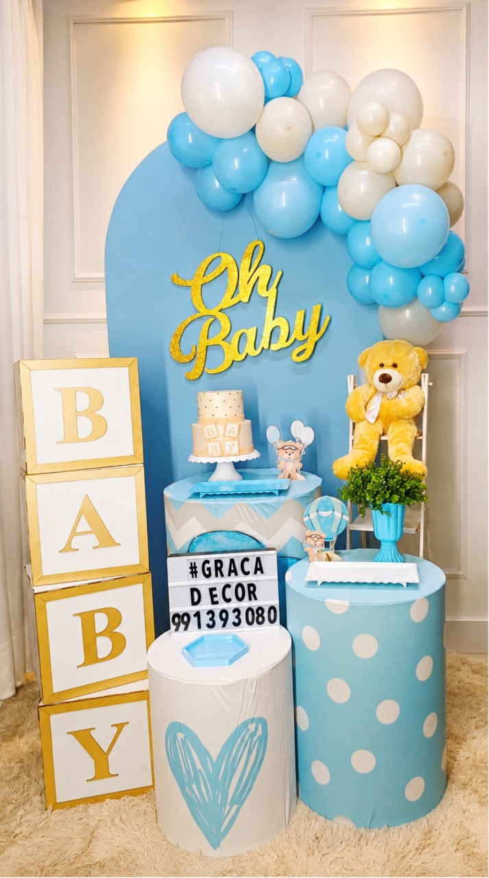 Chá de Bebê - Menino - Pegue&Monte Graça Decor♡