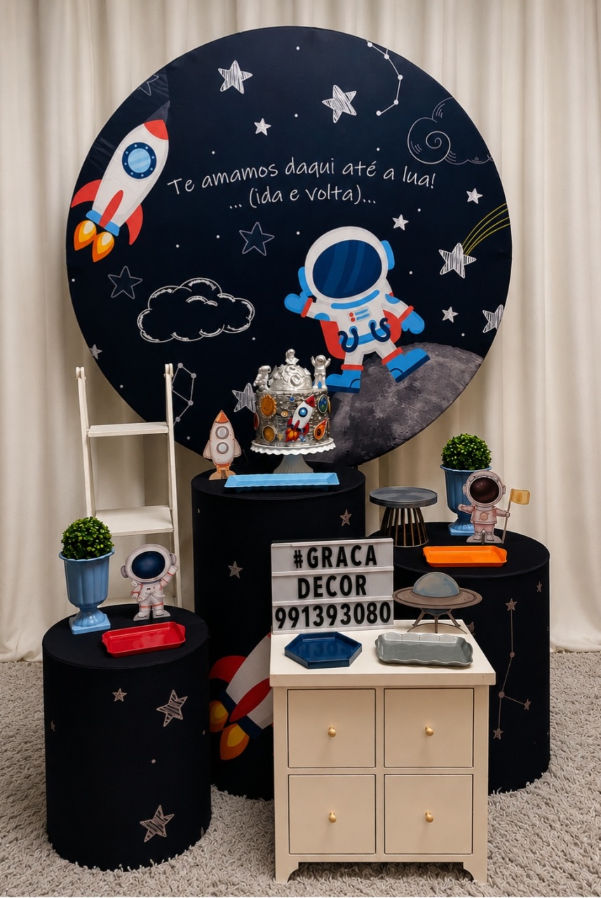 Astronauta - Ouro - Pegue&Monte Graça Decor♡