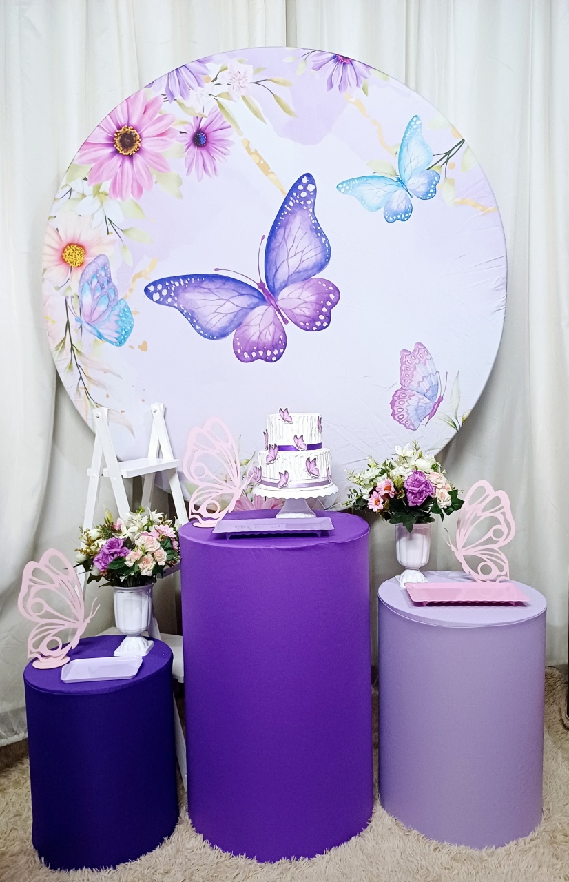  Borboleta Lilás  - Prata - Pegue&Monte Graça Decor♡