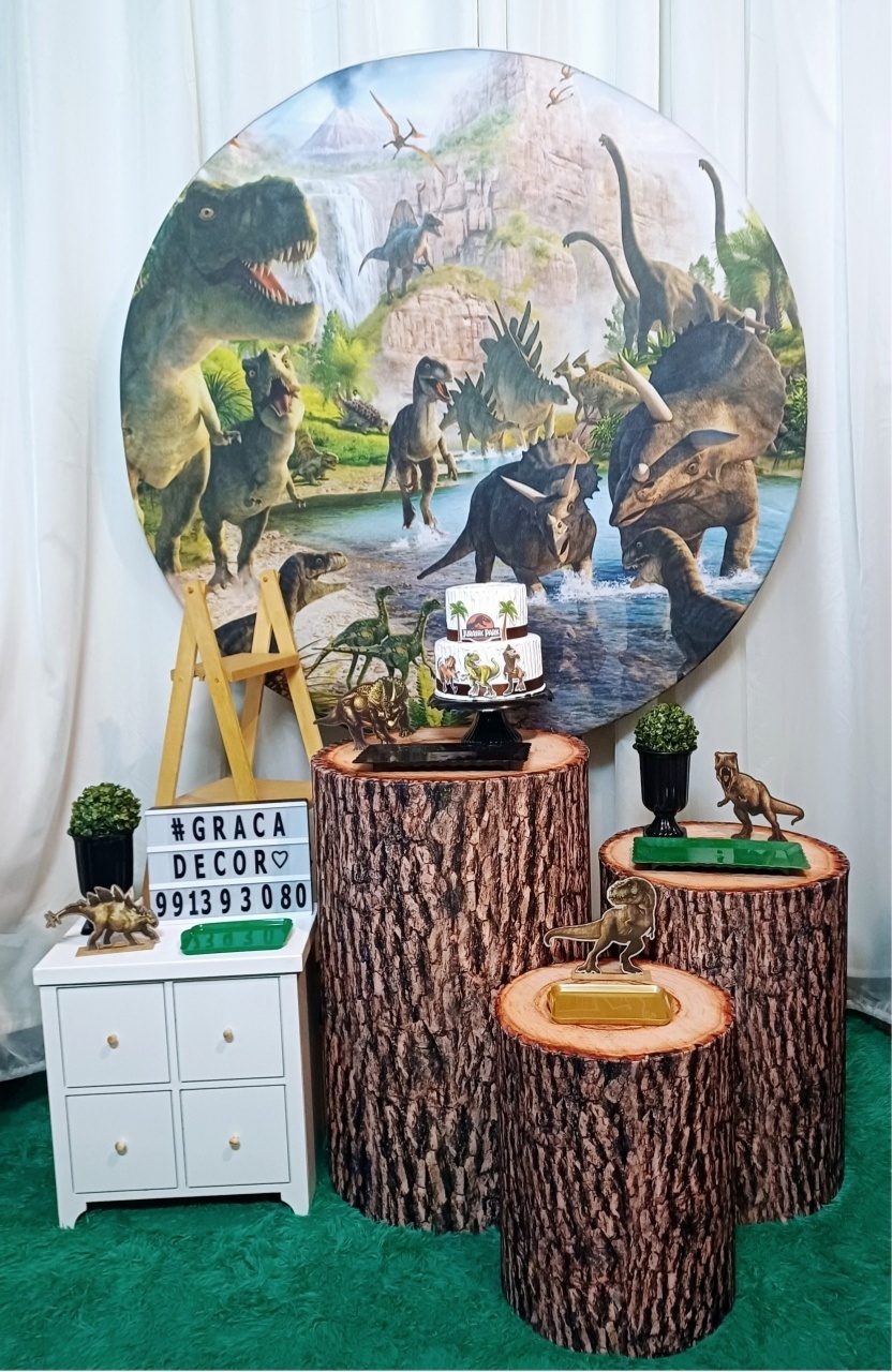Dinossauro - Ouro - Pegue&Monte Graça Decor♡