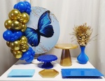 Borboleta Azul - "Só Pra Um Bolinho" - Mesa Pronta, Só Festejar - imagem 6