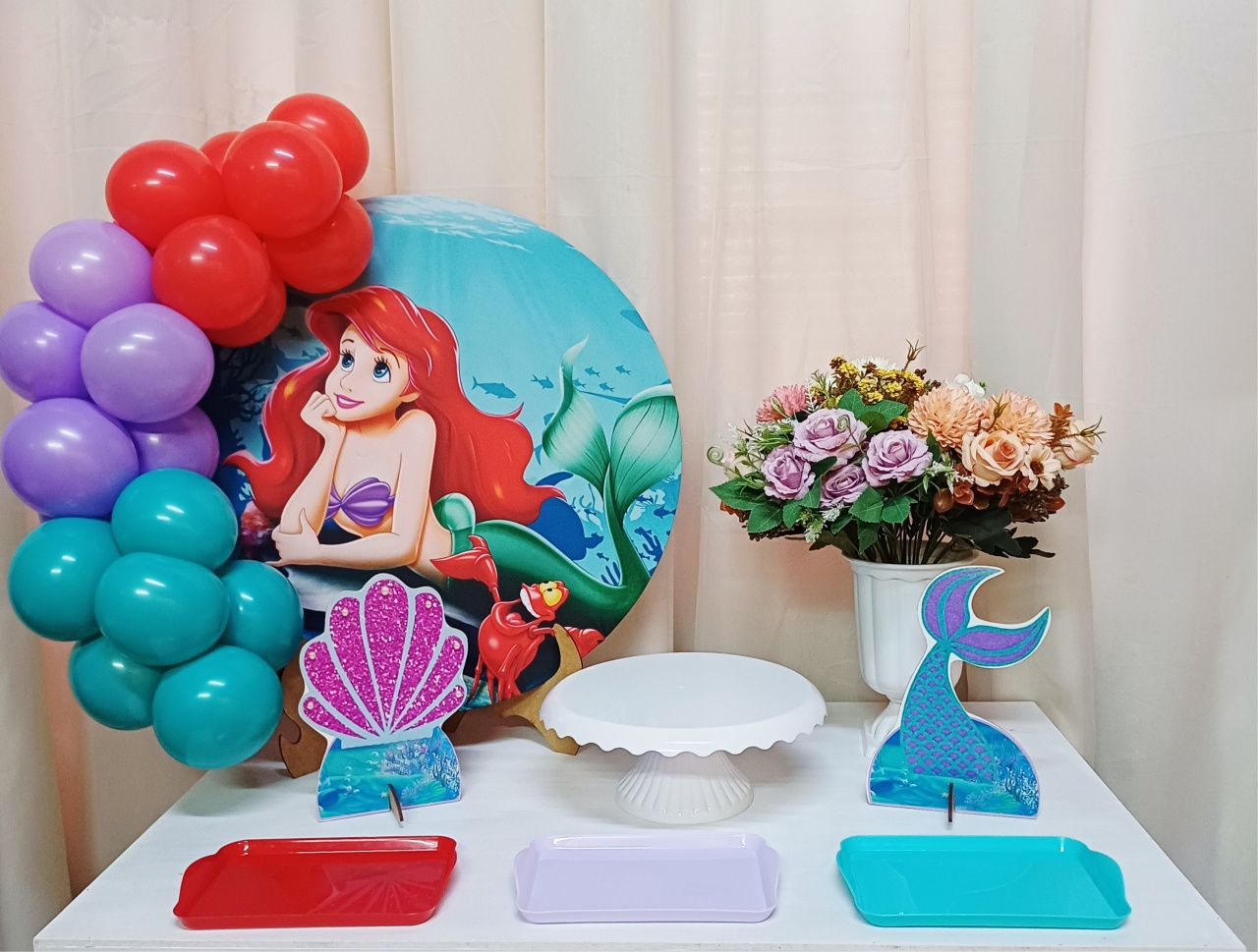 Sereia Ariel - "Só Pra Um Bolinho" - Sua Mesa, Seu Estilo - Pegue&Monte Graça Decor♡