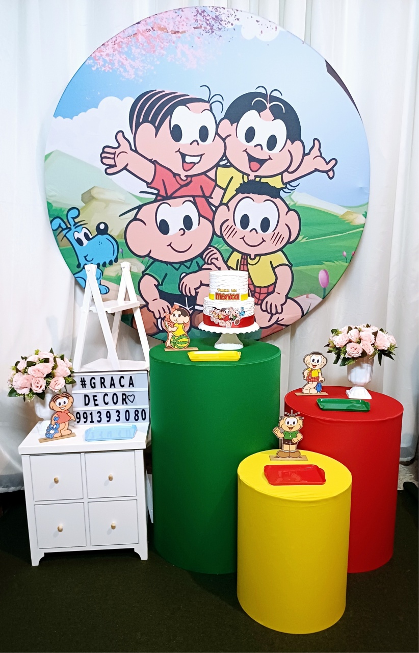 Turma da Mônica Menina - Ouro    - Pegue&Monte Graça Decor♡