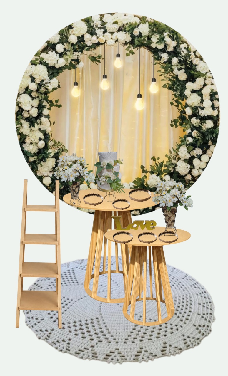 Casamento Mesa Cone - Elegance - Pegue&Monte Graça Decor♡