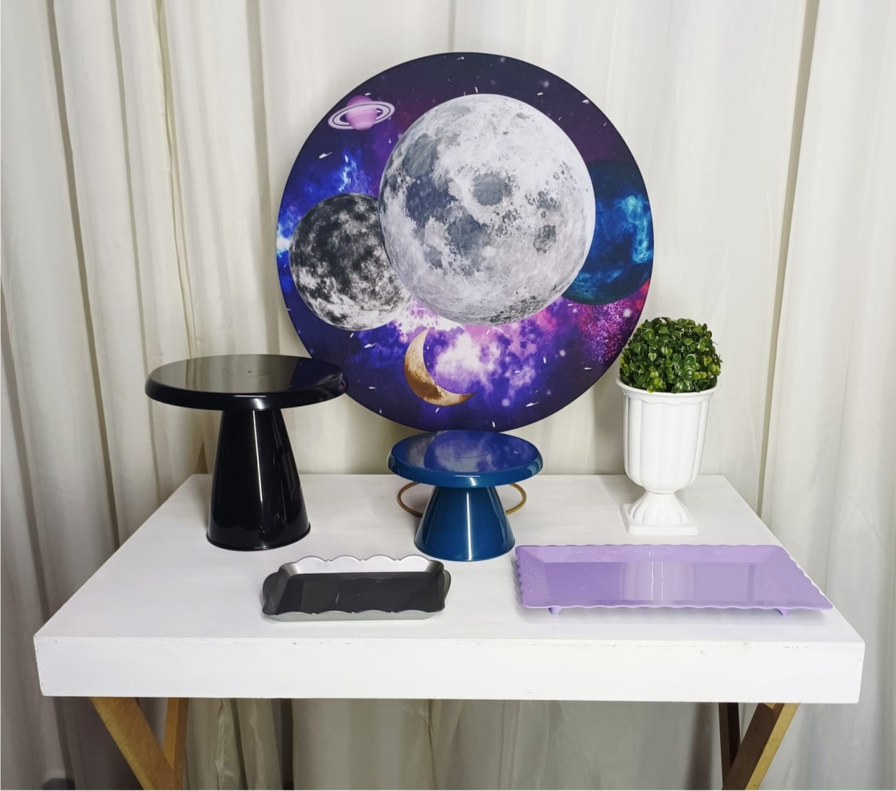 Galáxia - "Só Pra Um Bolinho" - Mesa Pronta, Só Festejar - Pegue&Monte Graça Decor♡