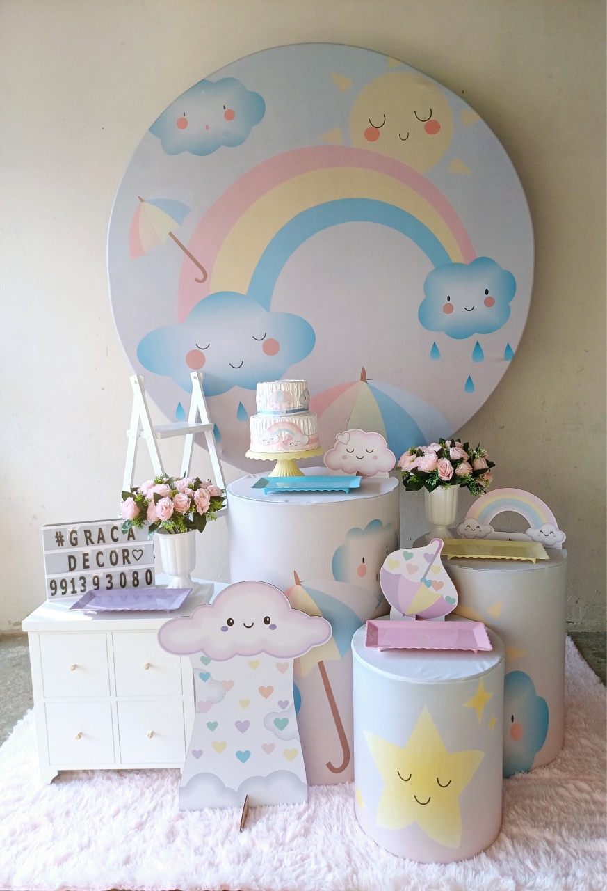 Chuva de Amor - Ouro    - Pegue&Monte Graça Decor♡