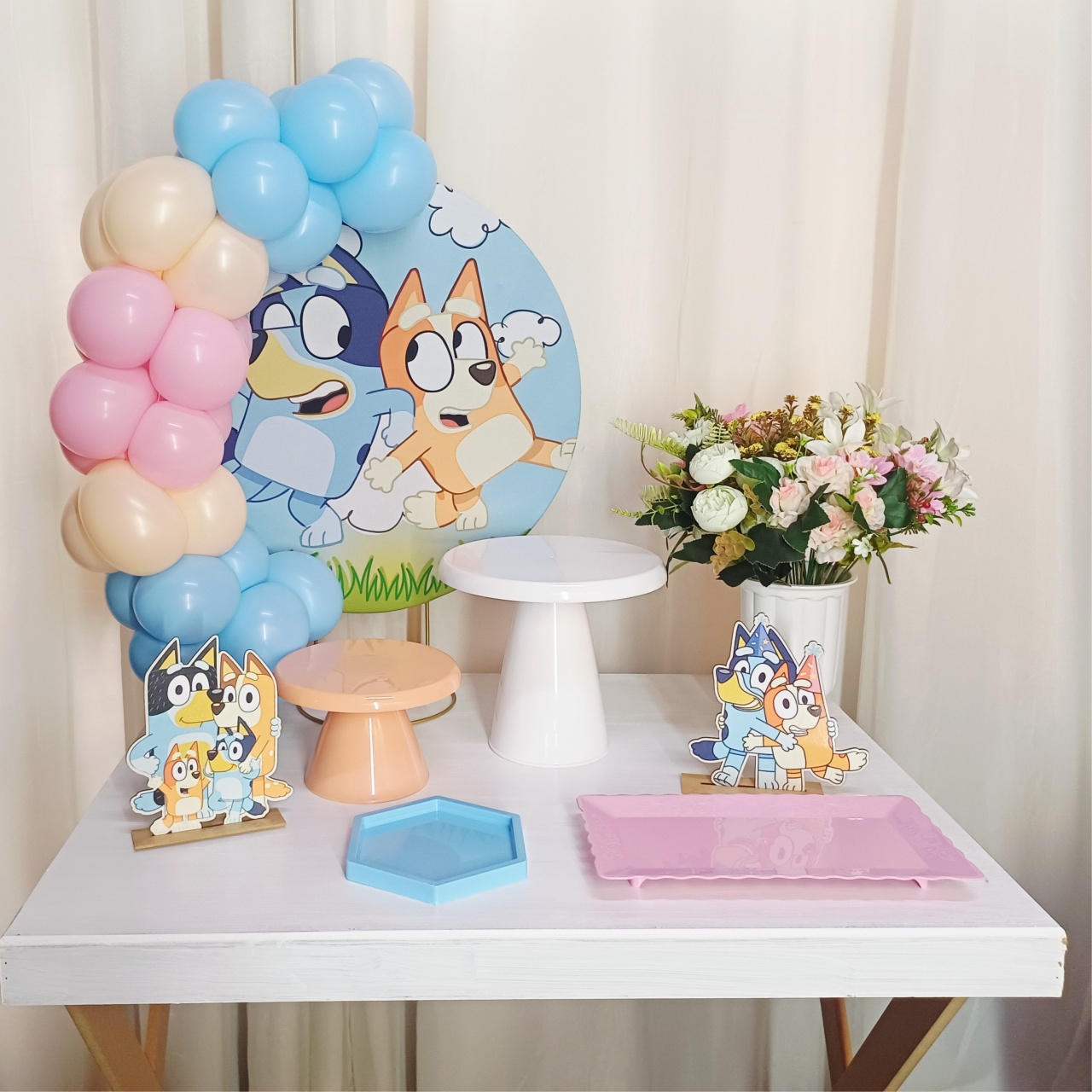 Bluey - "Só Pra Um Bolinho" - Mesa Pronta, Só Festejar - Pegue&Monte Graça Decor♡