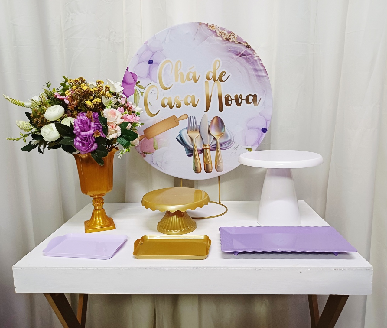 Chá de Casa Nova - "Só Pra Um Bolinho" - Mesa Pronta, Só Festejar - Pegue&Monte Graça Decor♡
