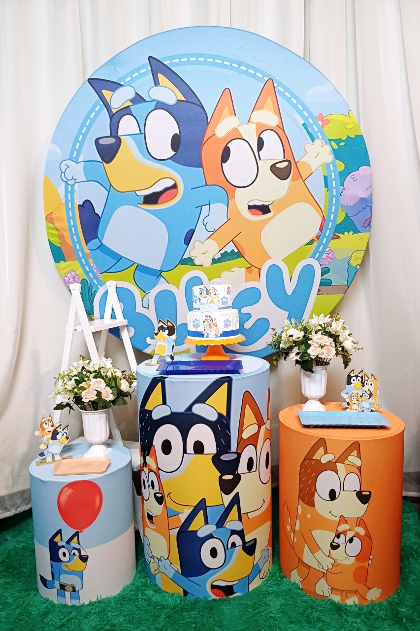  Bluey Menina - Prata - Pegue&Monte Graça Decor♡