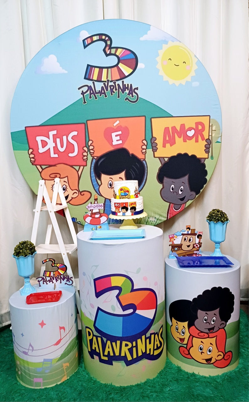 3 Palavrinhas - Prata - Pegue&Monte Graça Decor♡