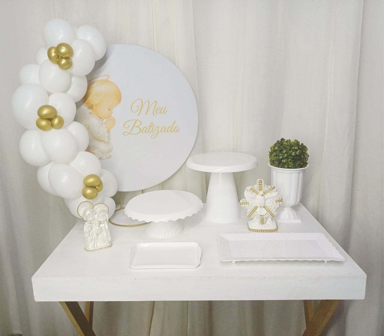 Batizado  - "Só Pra Um Bolinho" - Mesa Pronta,  Só Festejar     - Pegue&Monte Graça Decor♡