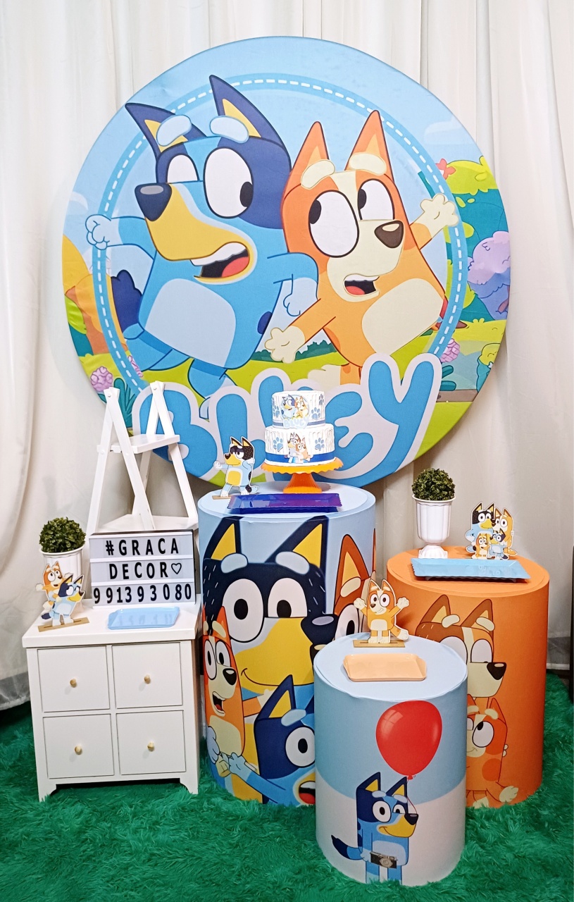 Bluey Menino - Ouro     - Pegue&Monte Graça Decor♡