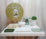Chá de Bebê Patinho Baby Verde - "Só Pra Um Bolinho" - Mesa Pronta, Só Festejar - imagem 1