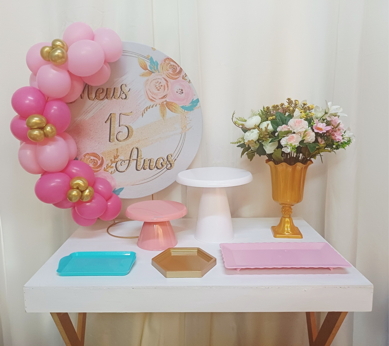 15 Anos - "Só Pra Um Bolinho" - Mesa Pronta, Só Festejar - Pegue&Monte Graça Decor♡