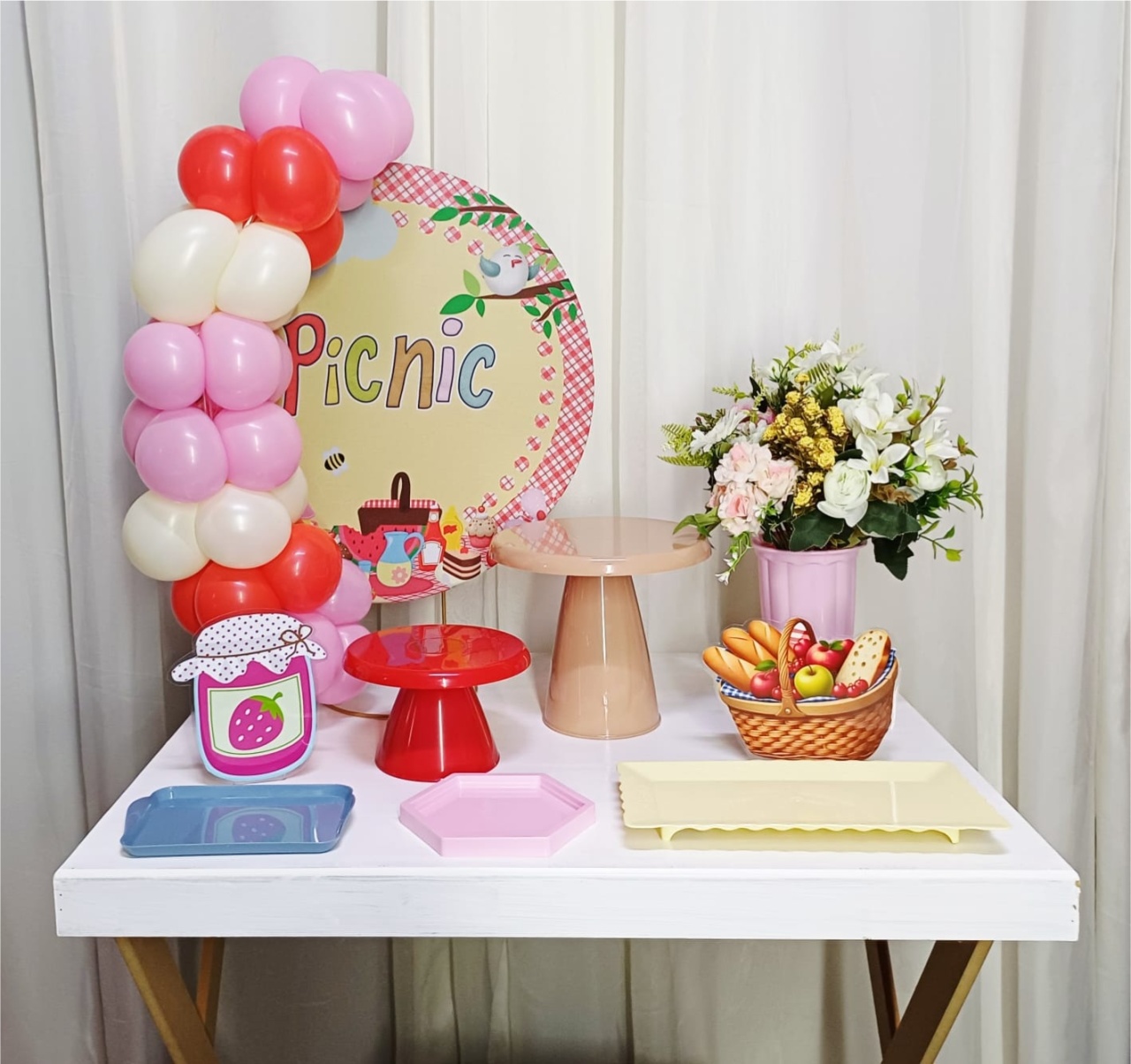 Pic Nic - "Só Pra Um Bolinho" - Mesa Pronta, Só Festejar - Pegue&Monte Graça Decor♡