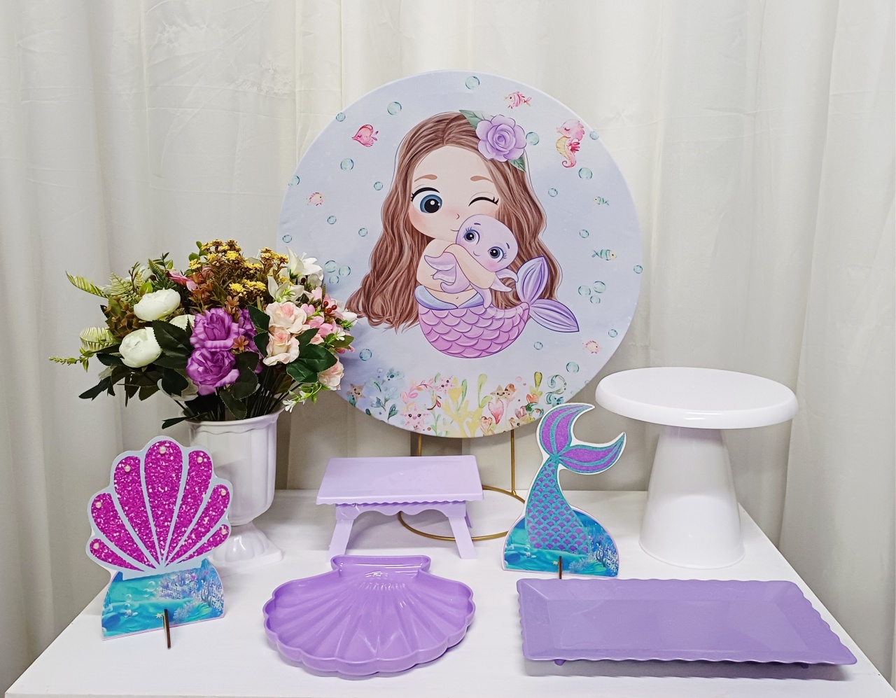 Sereia Baby - "Só Pra Um Bolinho" - Sua Mesa, Seu Estilo - Pegue&Monte Graça Decor♡