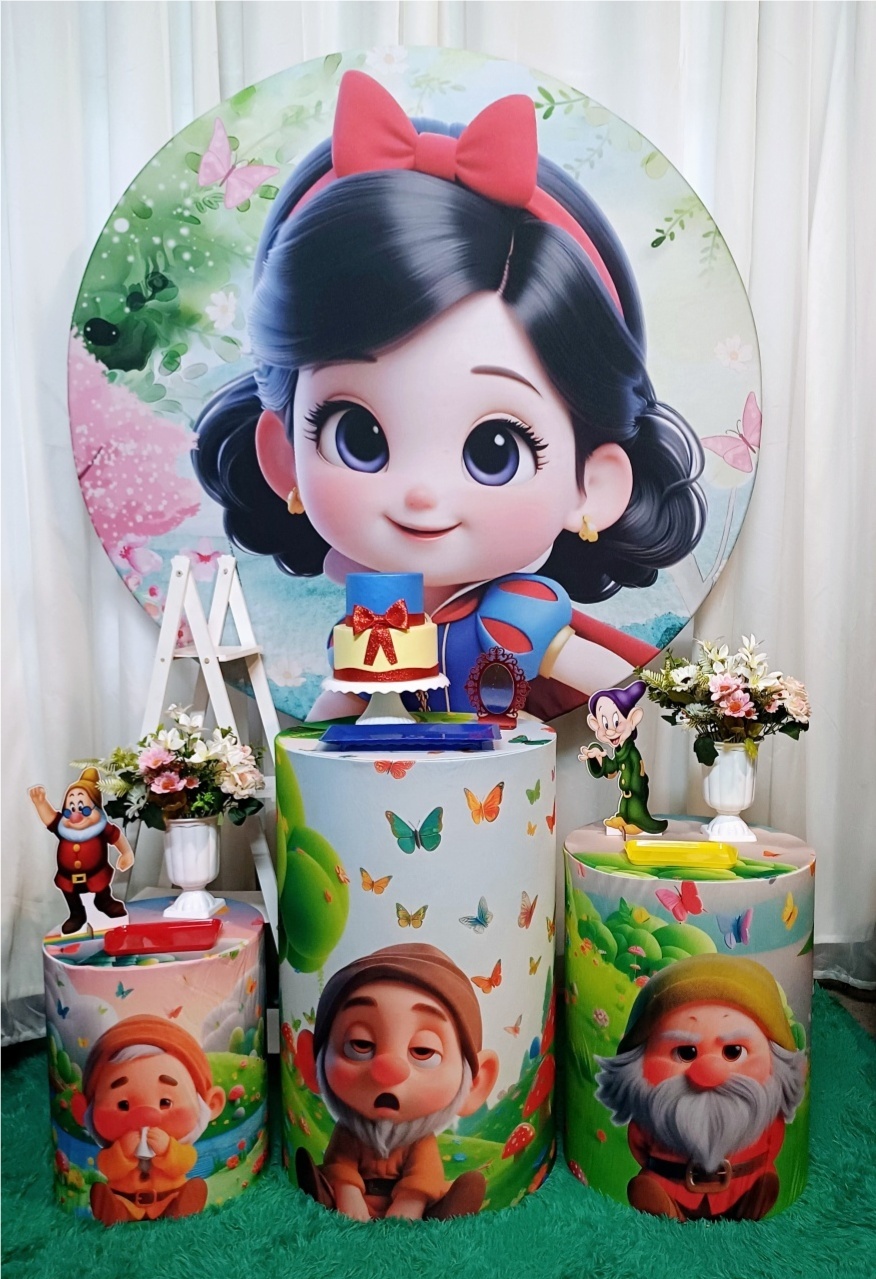 Branca de Neve Baby - Prata - Pegue&Monte Graça Decor♡