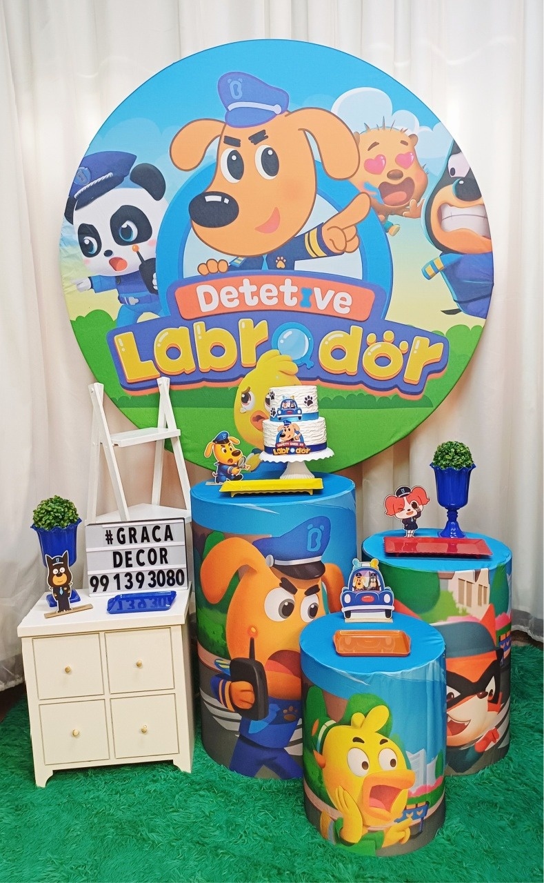 Detetive Labrador - Ouro - Pegue&Monte Graça Decor♡