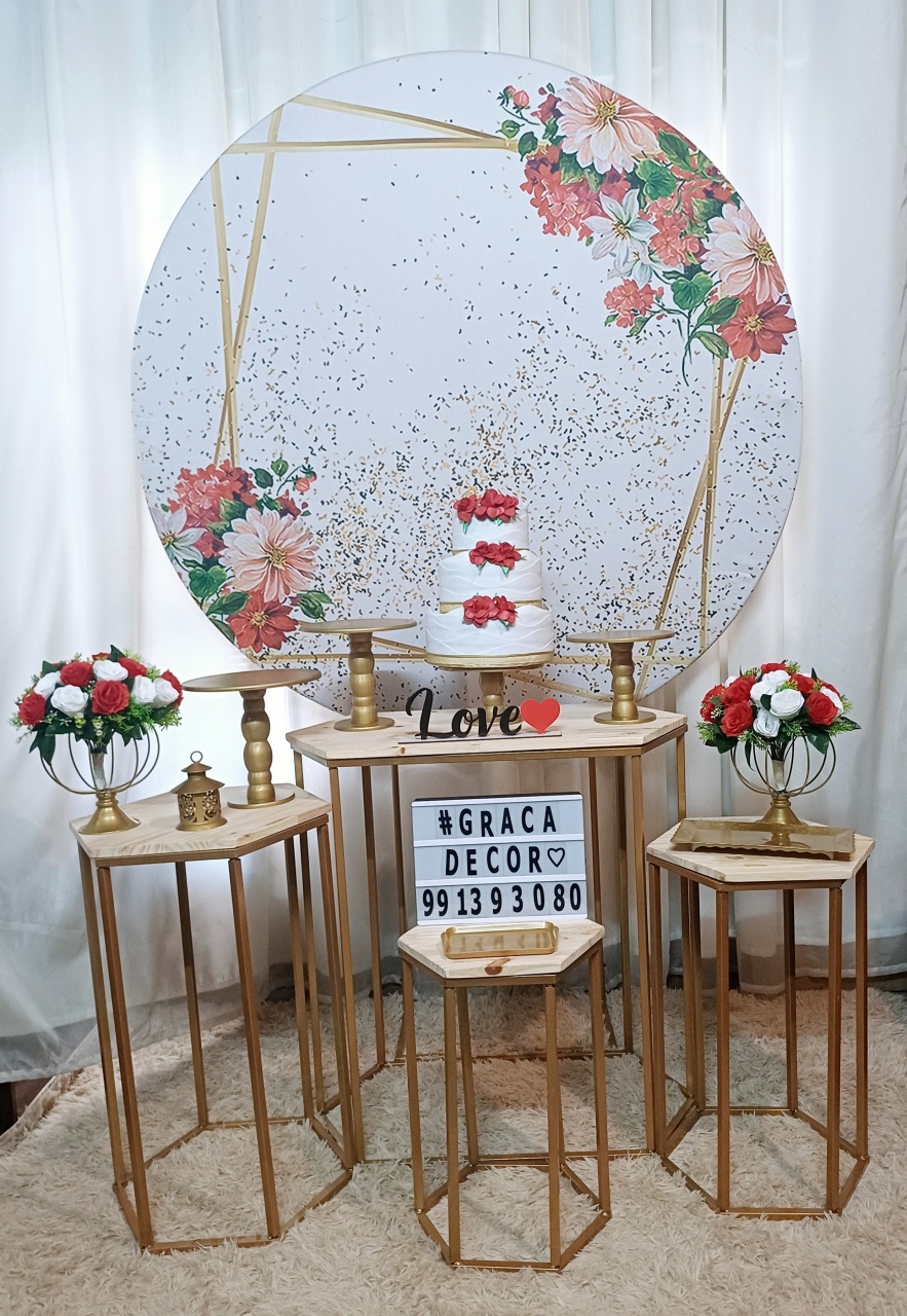Casamento Vermelho - Elegance - Pegue&Monte Graça Decor♡