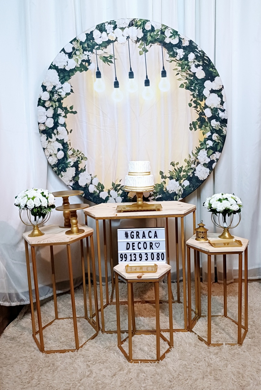 Casamento Verde E Branco - Elegance - Pegue&Monte Graça Decor♡