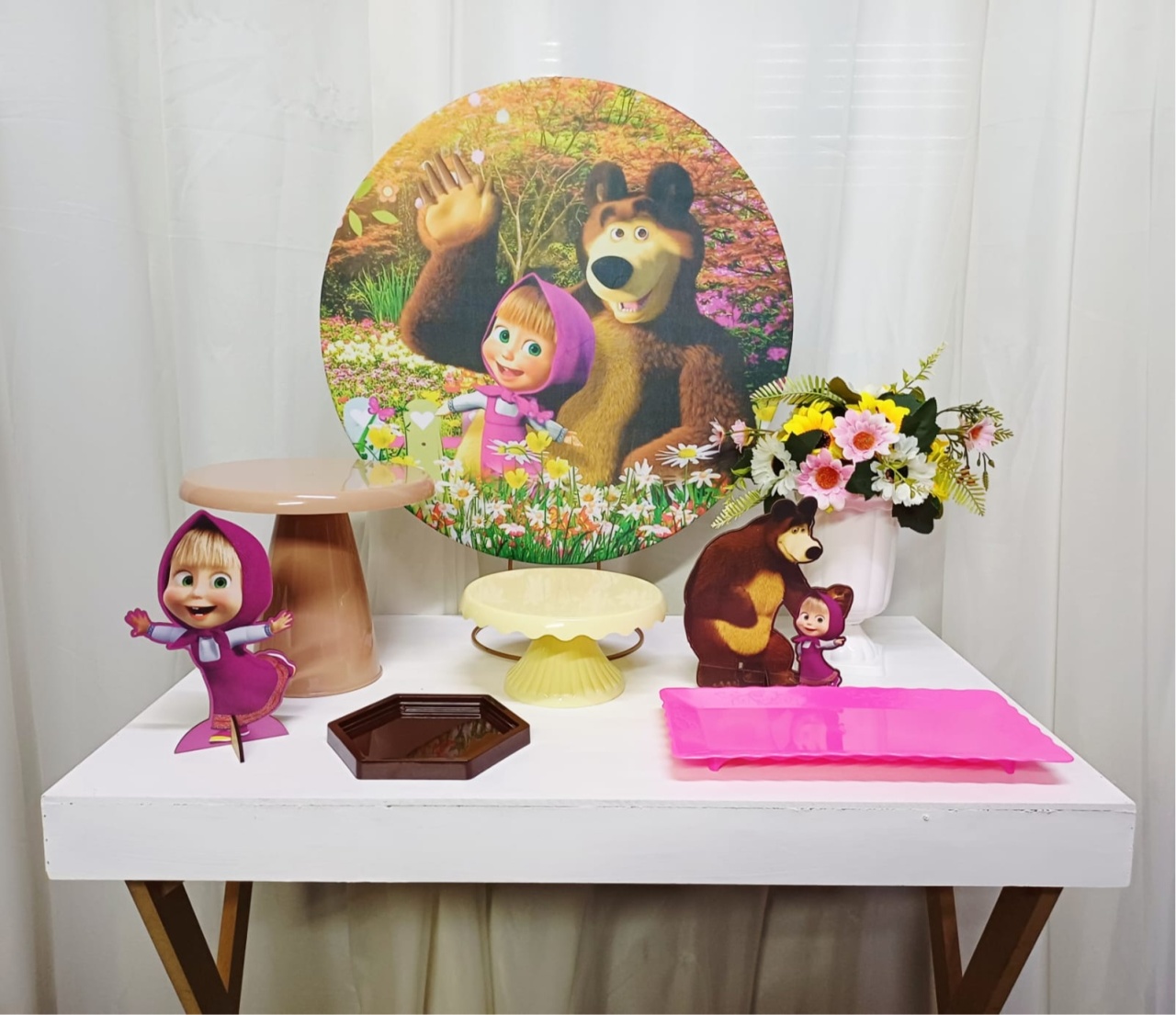 Masha E O Urso - "Só Pra Um Bolinho" - Mesa Pronta, Só Festejar - Pegue&Monte Graça Decor♡