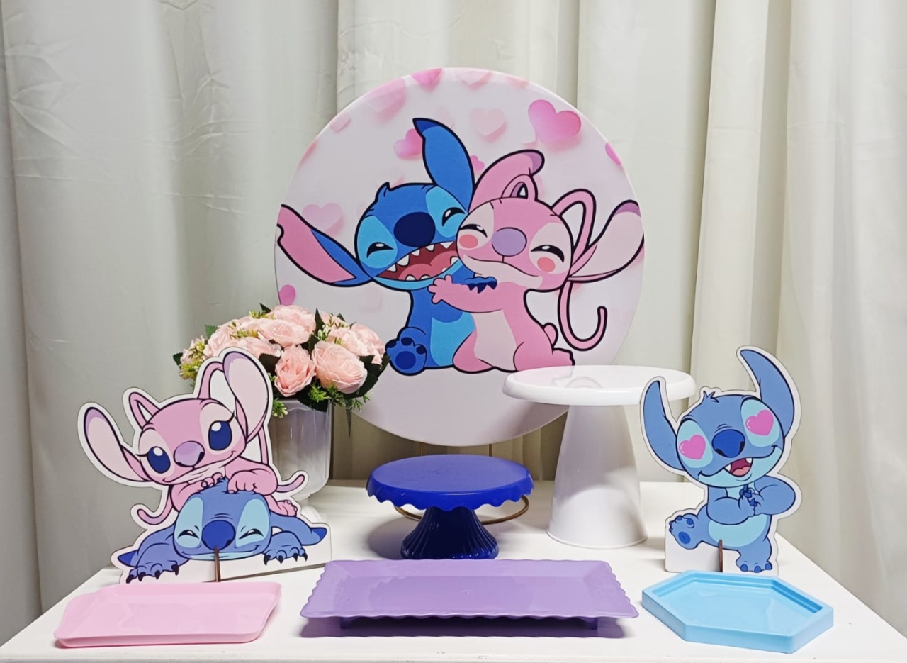 Stitch E Angel - "Só Pra Um Bolinho" - Sua Mesa, Seu Estilo - Pegue&Monte Graça Decor♡