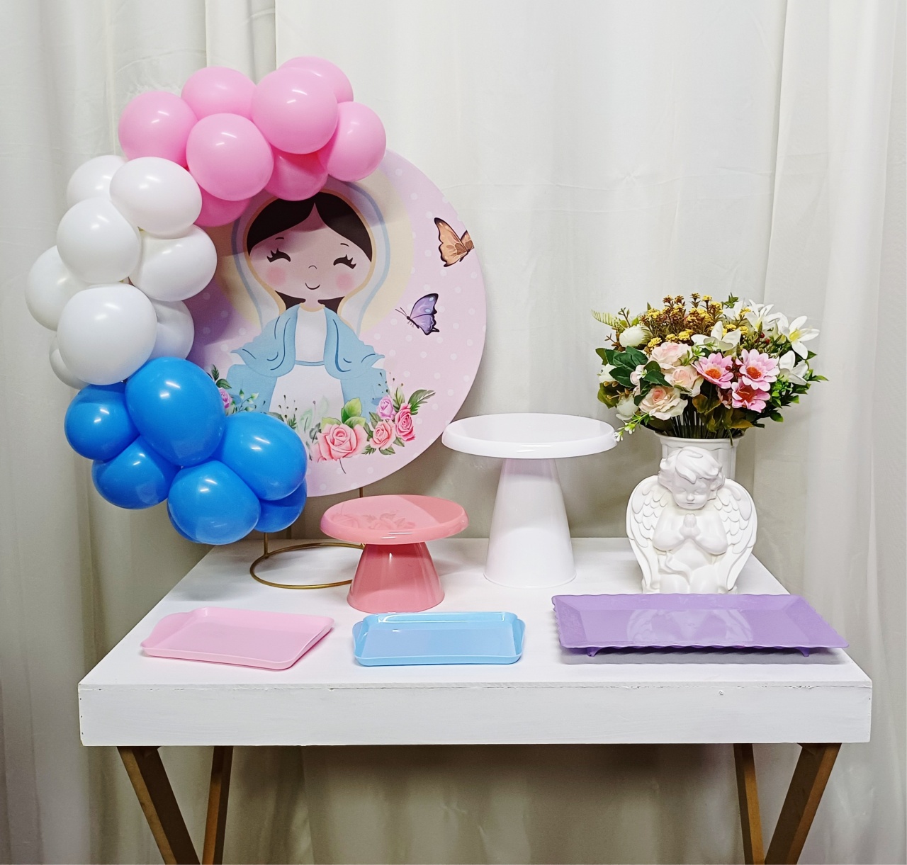 Nossa Senhora das Graças - "Só Pra Um Bolinho" - Mesa Pronta,  Só Festejar  - Pegue&Monte Graça Decor♡