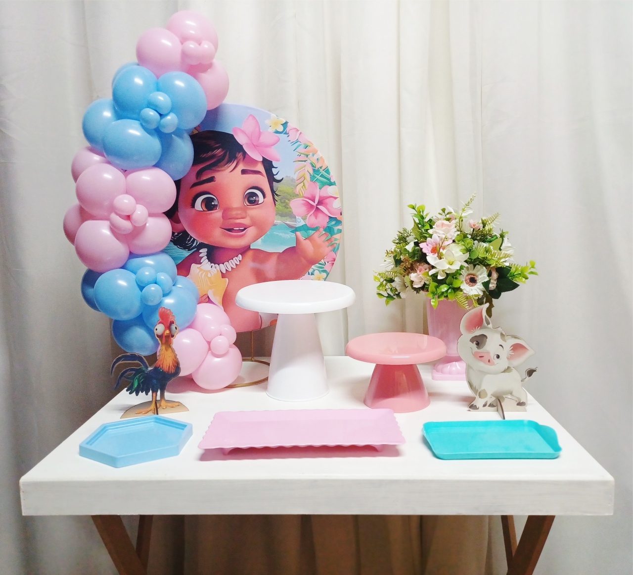 Moana Baby - "Só Pra Um Bolinho" - Mesa Pronta, Só Festejar - Pegue&Monte Graça Decor♡
