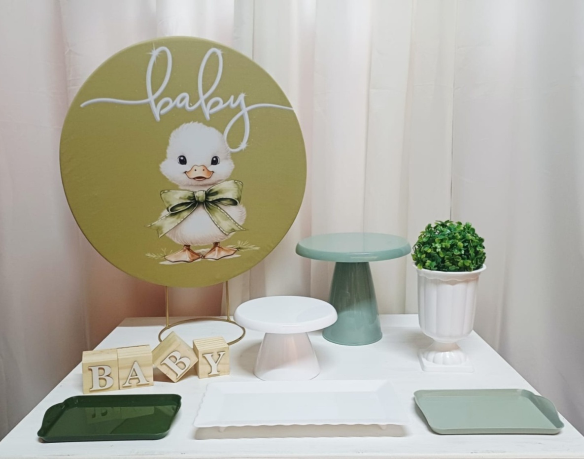 Chá de Bebê Patinho Baby Verde - "Só Pra Um Bolinho" - Sua Mesa, Seu Estilo - Pegue&Monte Graça Decor♡