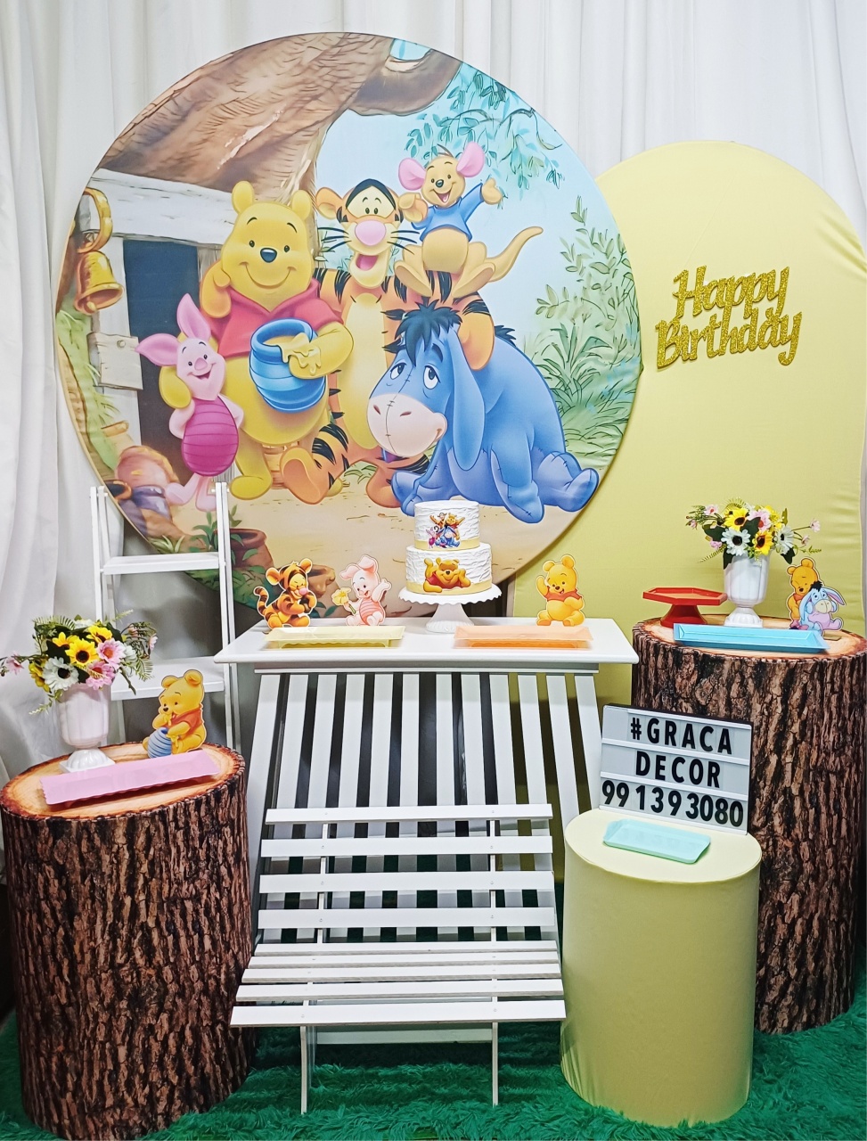 Urso Pooh - Diamante - Pegue&Monte Graça Decor♡