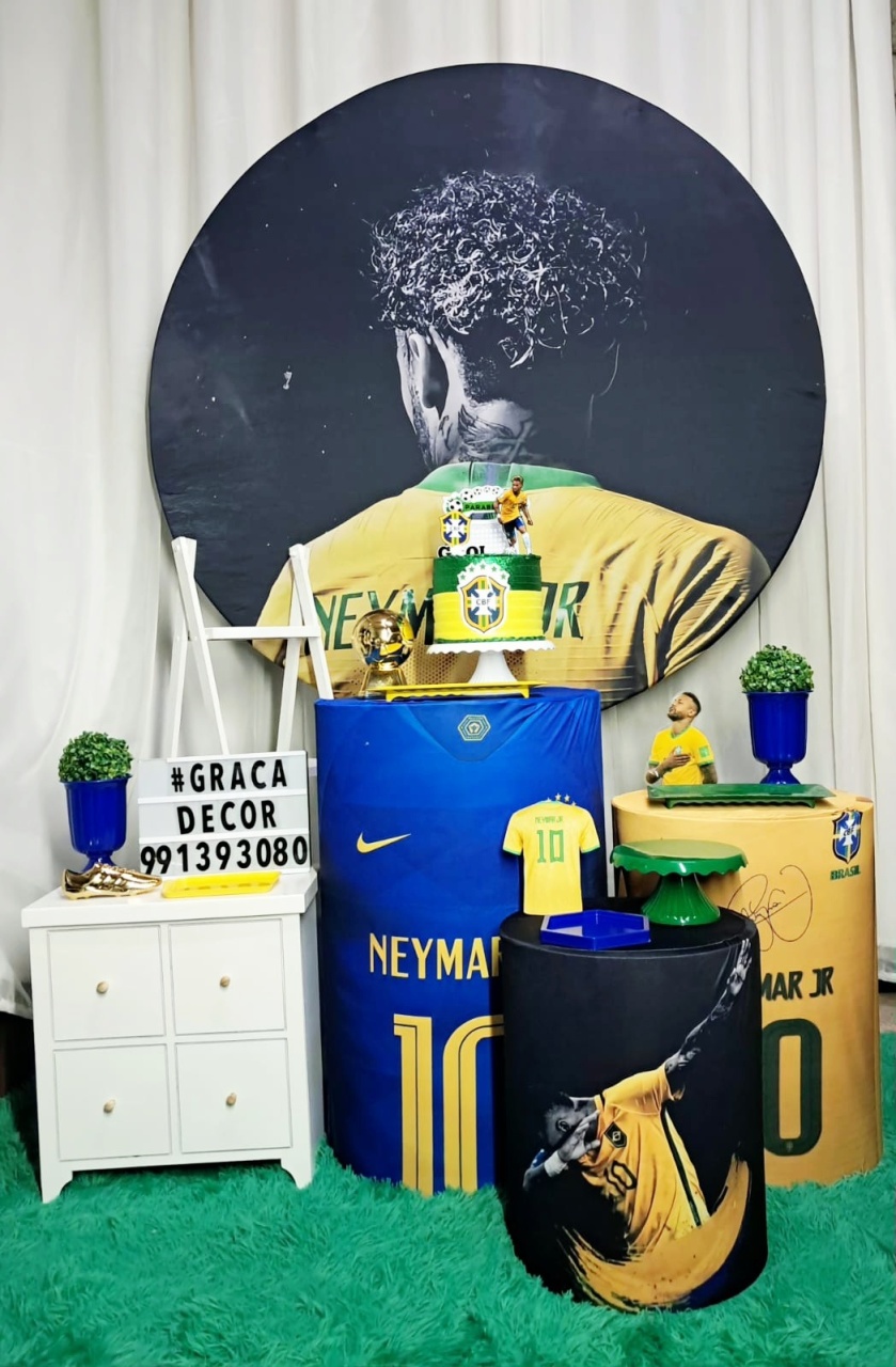 Neymar Junior - Ouro - Pegue&Monte Graça Decor♡