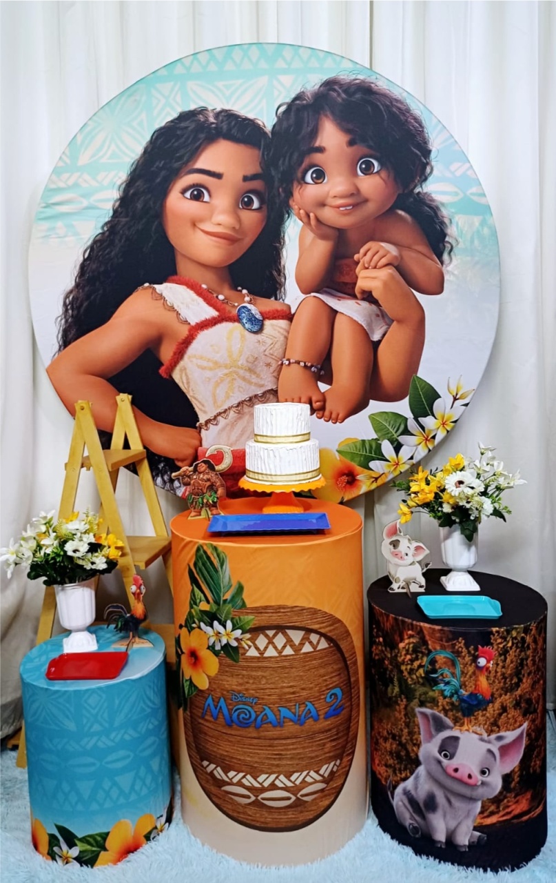 Moana 2 - Prata - Pegue&Monte Graça Decor♡